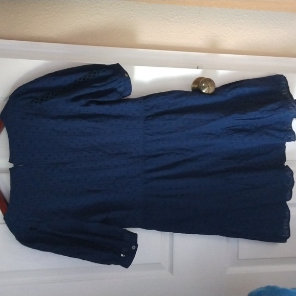 Loft Mixed Media Scoop Neck Swing Dress Size 6 NEW WITH TAGS - Picture 5 of 7